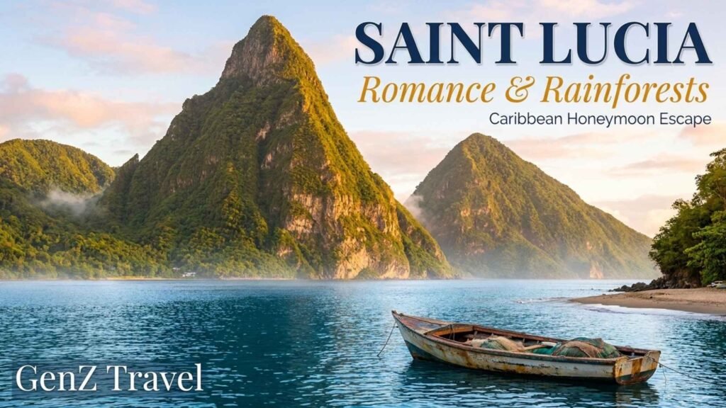 Saint Lucia Pitons romantic Caribbean view