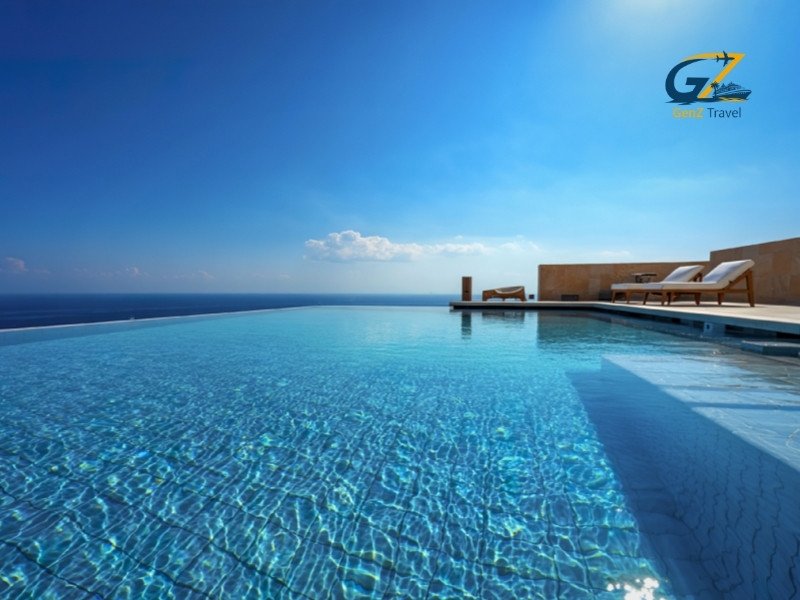 Amethyst Napa Hotel and Spa pool with sea view in Ayia Napa Cyprus all inclusive holiday