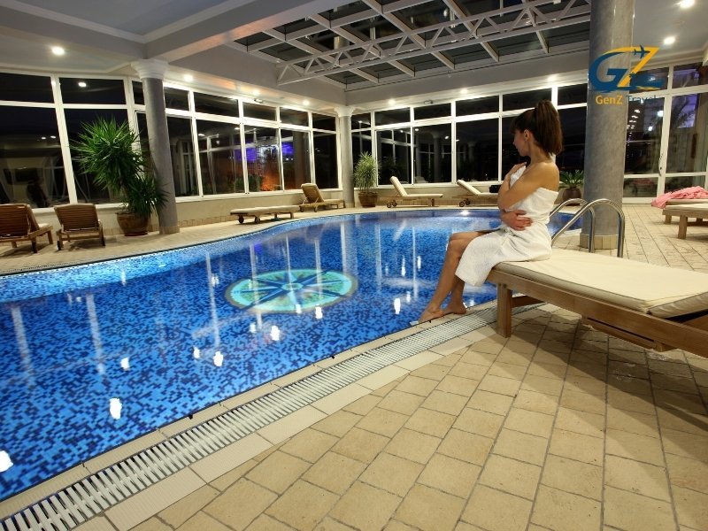 luxury spa wellness center at Amethyst Napa Hotel Cyprus indoor pool relaxation