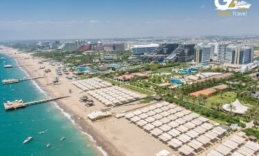 Antalya all inclusive holiday 2026 at Lara Beach resort with pools and Mediterranean sea view
