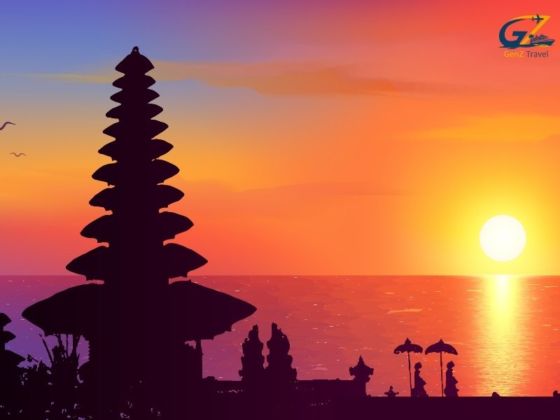 Tanah Lot temple Bali sunset view in Singapore Bali Kuala Lumpur multi centre holiday from UK