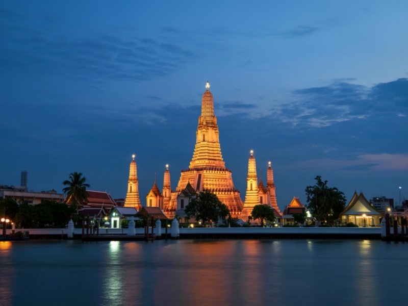 Bangkok Grand Palace and Wat Arun river view showcasing Thailand multi centre holiday city experience