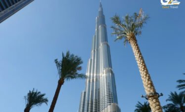Burj Khalifa night view Downtown Dubai skyline luxury Dubai holiday 2026