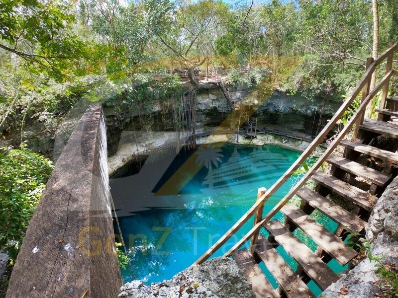 Cenote in Yucatan crystal clear water swimming Mexico travel experience