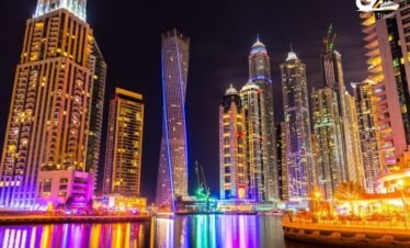 Luxury yacht cruise Dubai Marina skyline evening Dubai holiday experience