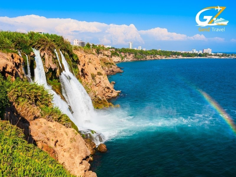 Düden Waterfalls Antalya scenic nature attraction near Lara Beach Turkey