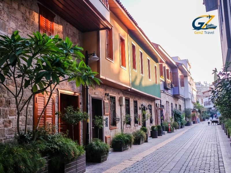 Kaleici Old Town Antalya cobbled streets historic houses and Turkish architecture