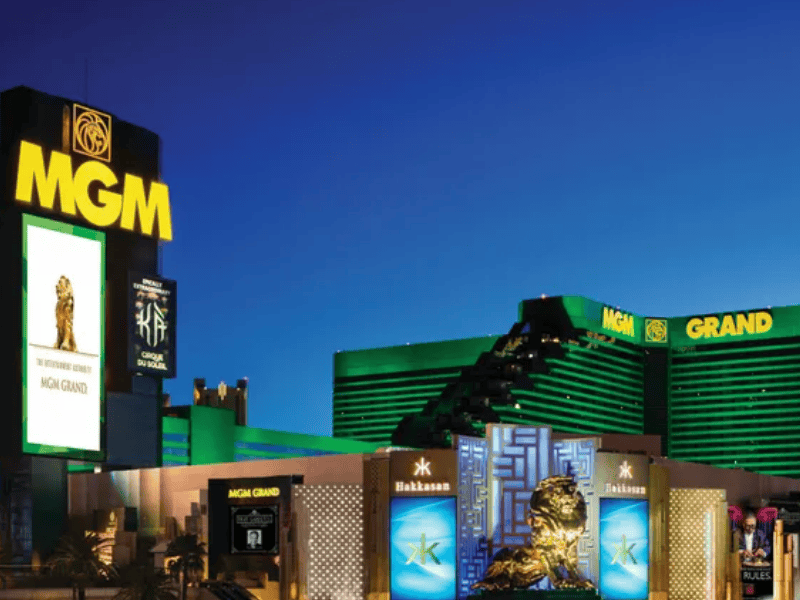 MGM Grand Las Vegas hotel exterior on the Strip for luxury Las Vegas stay