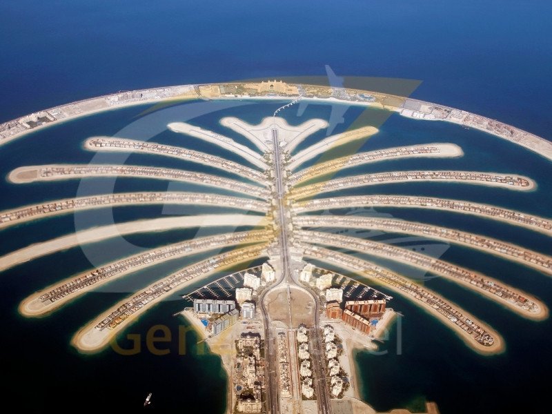 aerial view of Palm Jumeirah and Atlantis The Palm showcasing luxury UAE holidays