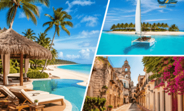 Punta Cana all-inclusive holiday in Dominican Republic with luxury beachfront resort, tropical beach, and island excursion view