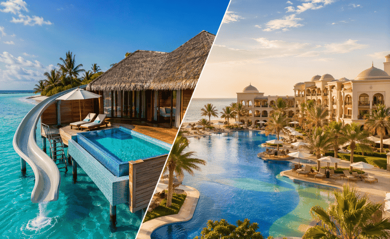 Siyam World Maldives & Rixos Saadiyat Island tour luxury twin centre holiday with water villa and Abu Dhabi beach resort