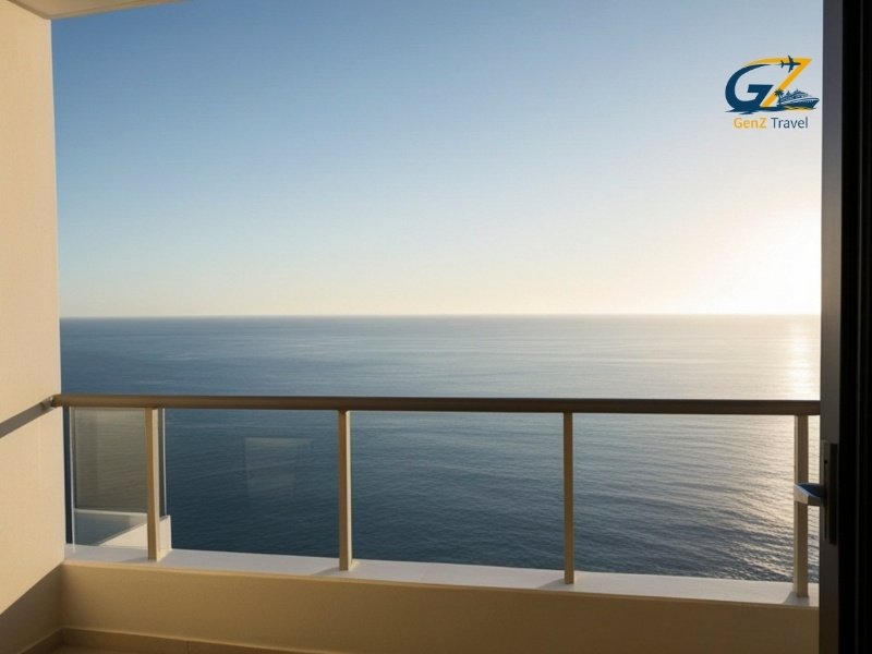 superior sea view room balcony at Amethyst Napa Hotel Ayia Napa Cyprus