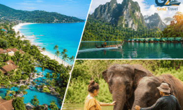 12-night Thailand tour package from UK featuring Phuket beaches, Khao Lak coast, and Khao Sok elephant safari