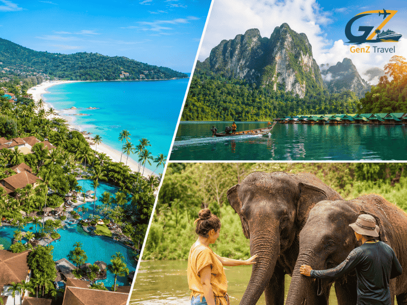 12-night Thailand tour package from UK featuring Phuket beaches, Khao Lak coast, and Khao Sok elephant safari