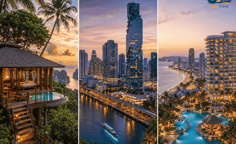 Treehouse Villa Bangkok Pattaya 10 nights Thailand tour package luxury island city beach holiday