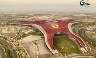 Yas Island attractions including Ferrari World in Abu Dhabi