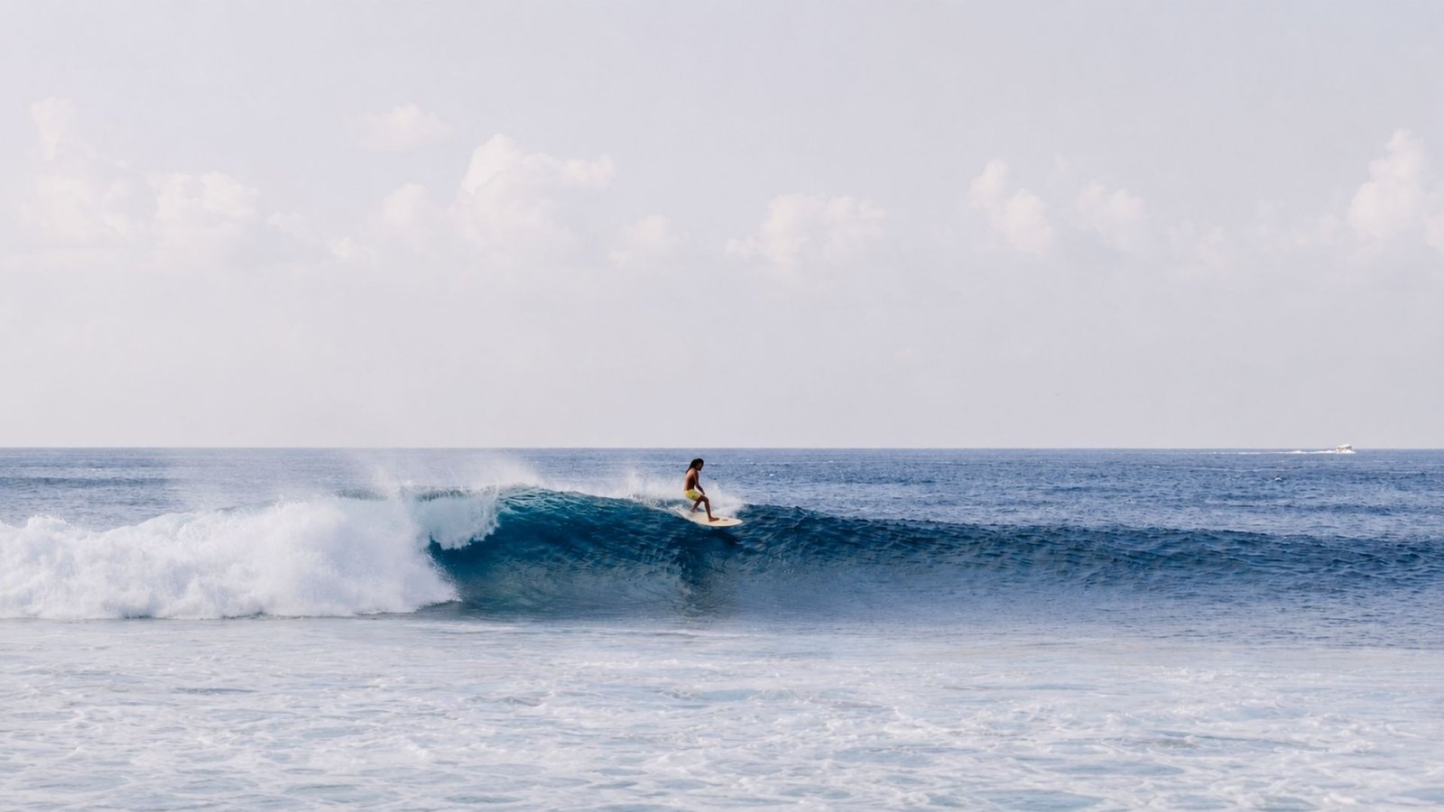Surfing at Pasta Point at sunrise