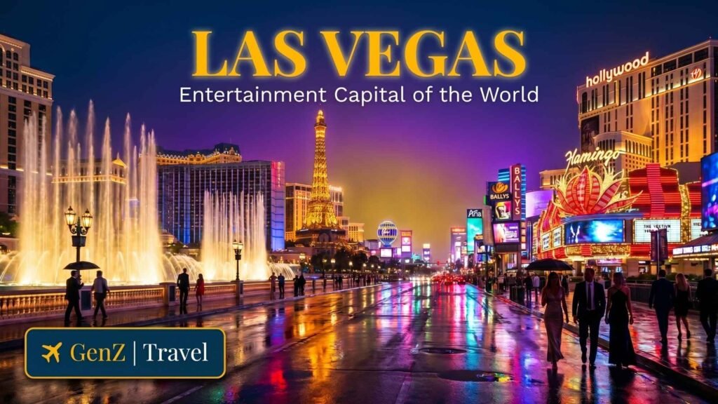 Las Vegas Strip at night, a top USA holiday destination for entertainment and nightlife