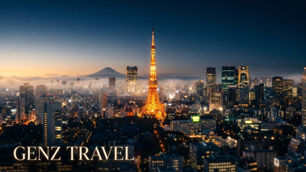 Tokyo skyline at night illustrating the average Japan trip cost from UK for 2026 travellers