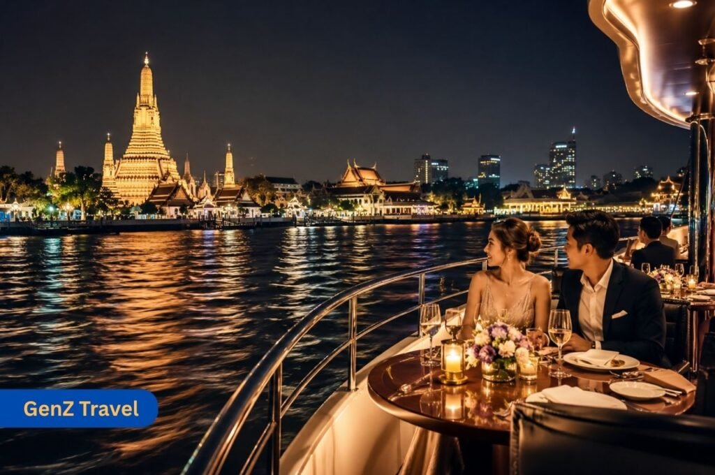 Chao Phraya River dinner cruise with Wat Arun views in Bangkok