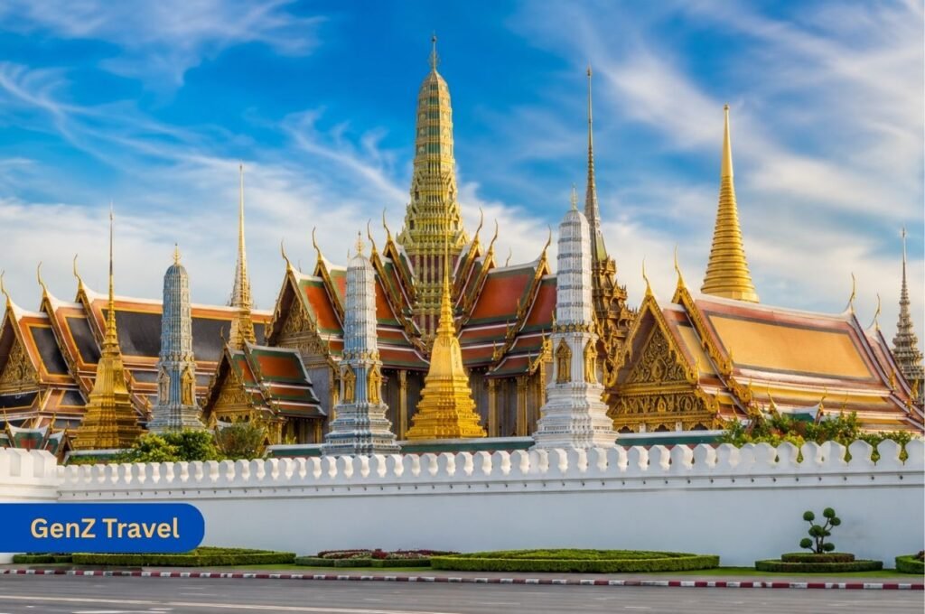 Grand Palace Bangkok Thailand with golden temple architecture