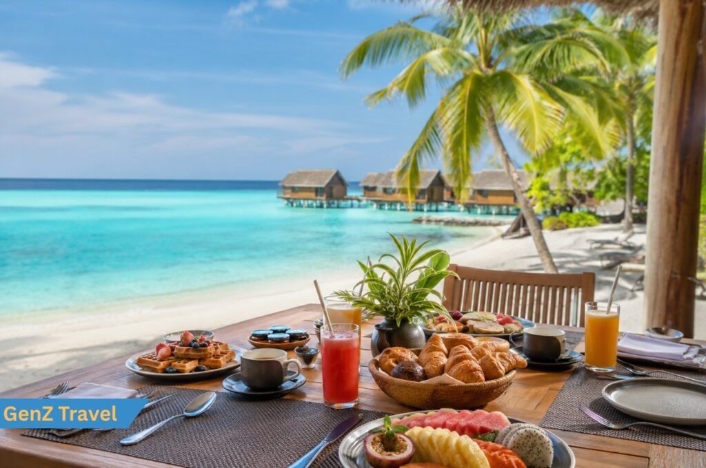 All-inclusive holidays to the Maldives with beachfront breakfast, tropical fruit and overwater villas.