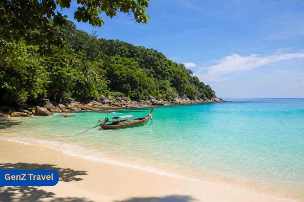 Freedom Beach Phuket hidden cove with clear turquoise water and tropical greenery