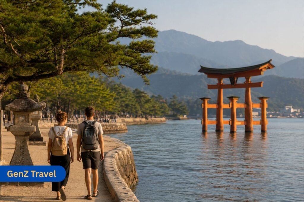 Hiroshima and Miyajima Japan holidays with floating torii gate, peaceful waterfront and cultural sightseeing