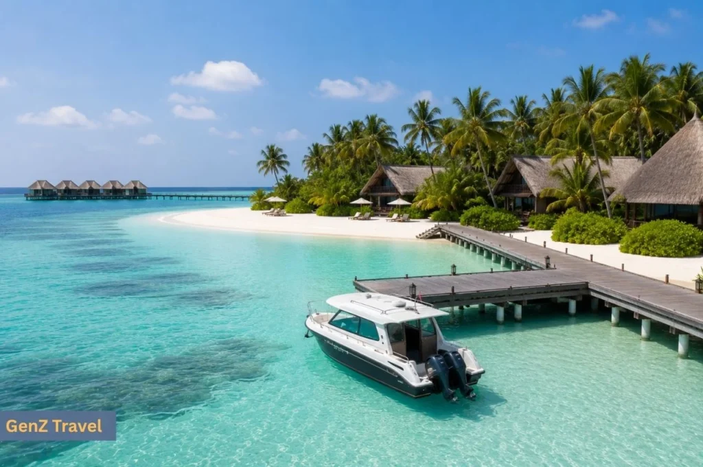 North Malé Atoll resort and speedboat, one of the best places to visit in Maldives for first-time travellers