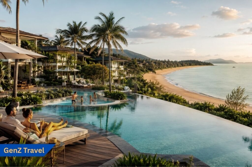 Khao Lak luxury resort with infinity pool and calm beach