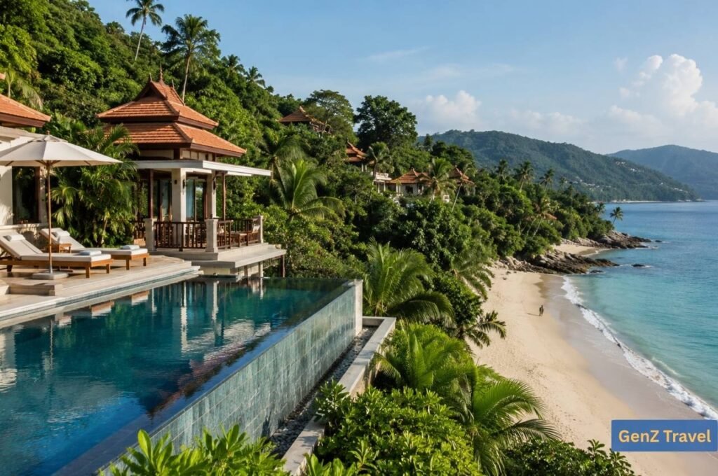 Private infinity pool villa overlooking Trisara’s secluded Phuket beach