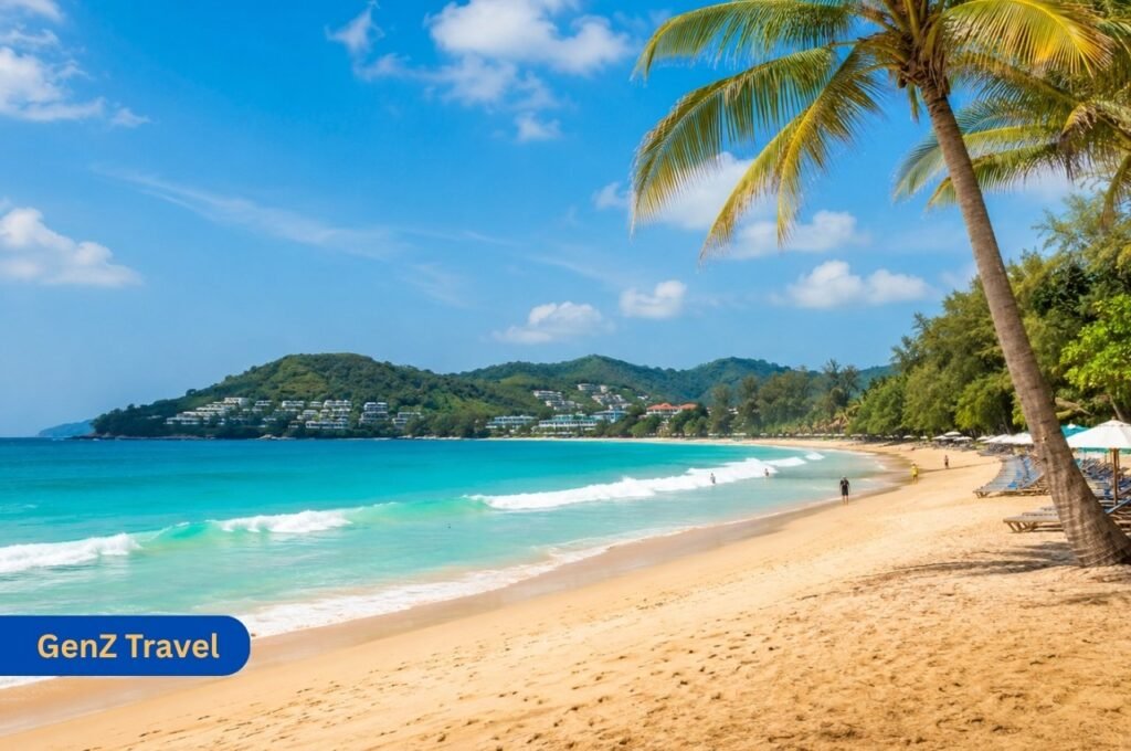 Things to do in Phuket on beautiful beaches with turquoise water and palm trees