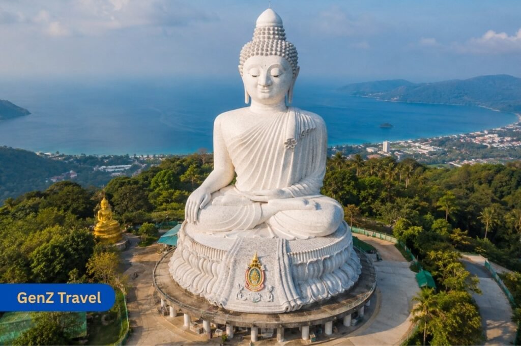 Things to do in Phuket at Big Buddha with panoramic island and sea views
