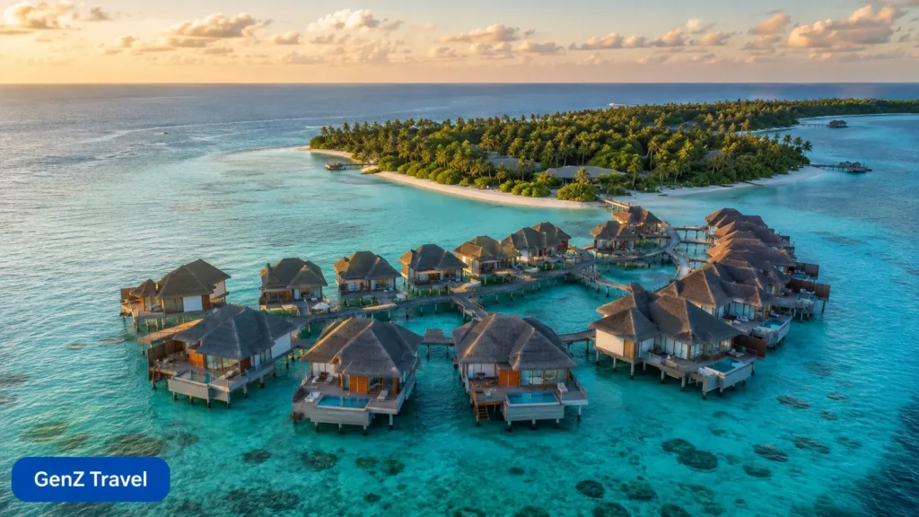 One&Only Reethi Rah Maldives overwater villas on a turquoise lagoon