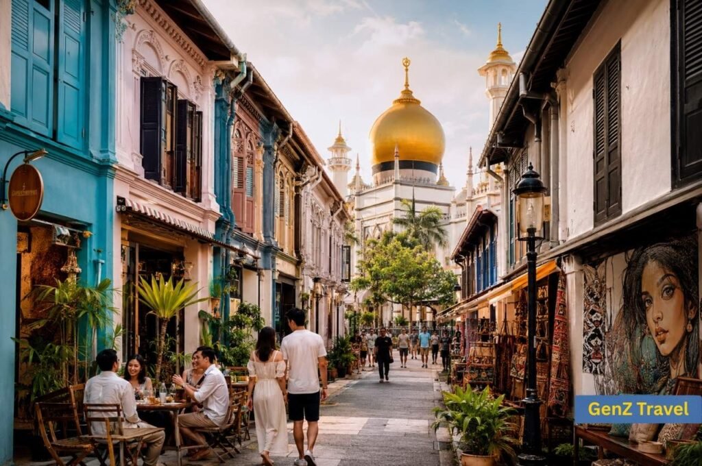 Where to stay in Singapore for culture and cafes, colourful Kampong Gelam streets and Sultan Mosque