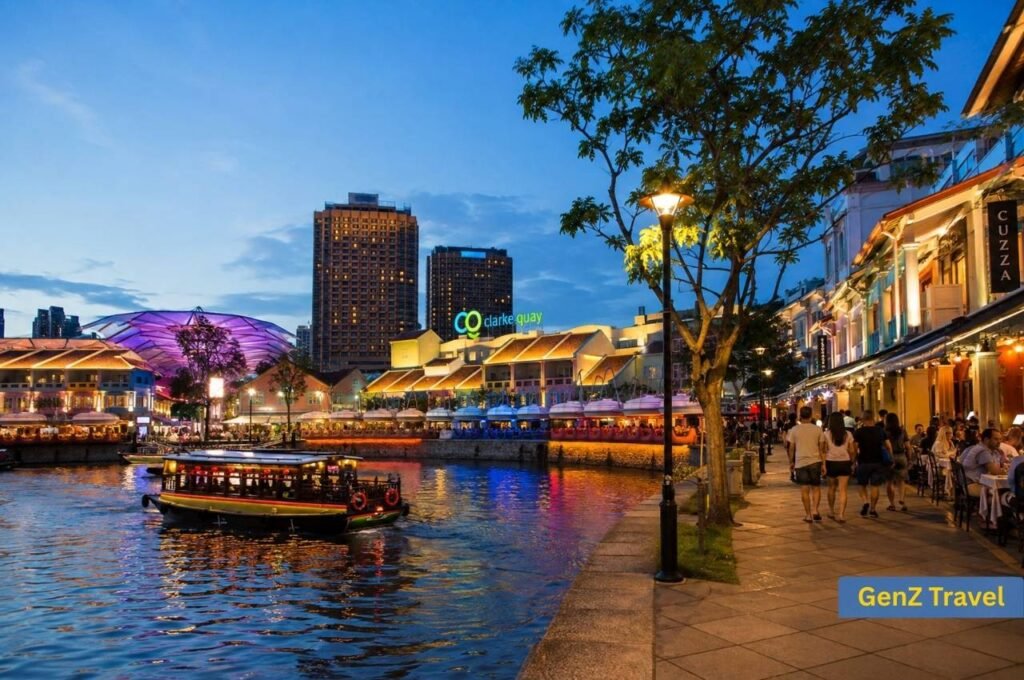 Where to stay in Singapore for nightlife, Clarke Quay restaurants and river cruise along the Singapore River
