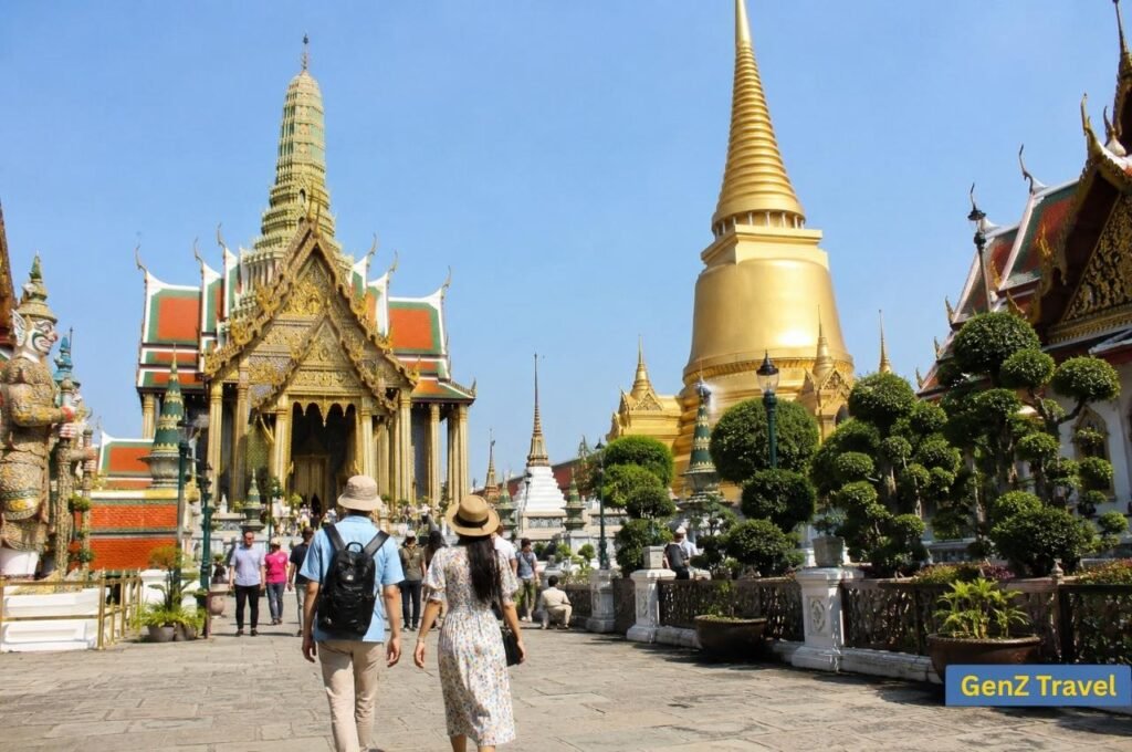 Grand Palace and Wat Phra Kaew in Bangkok with ornate Thai temple architecture