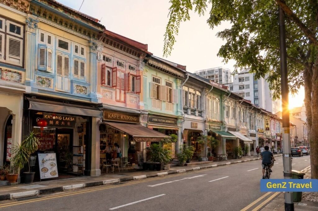 Where to stay in Singapore for a local feel, colourful Peranakan shophouses in Katong and Joo Chiat