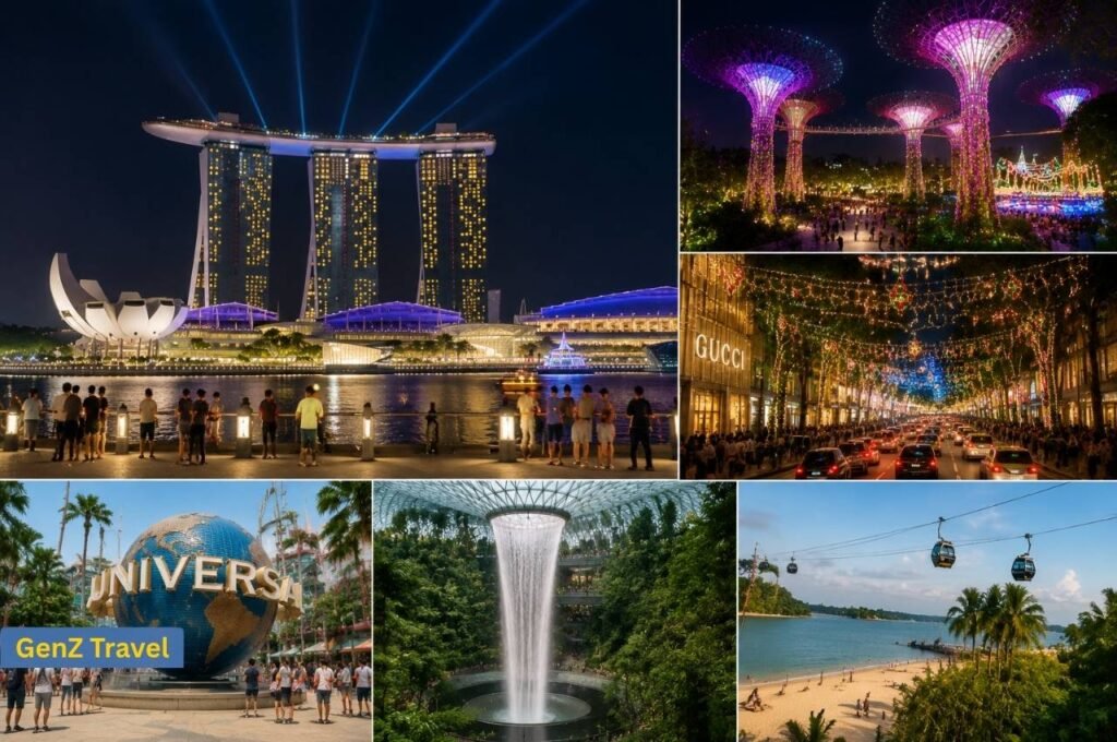 Best things to do in Singapore at Christmas including Marina Bay, Gardens by the Bay, Sentosa and Jewel Changi Airport