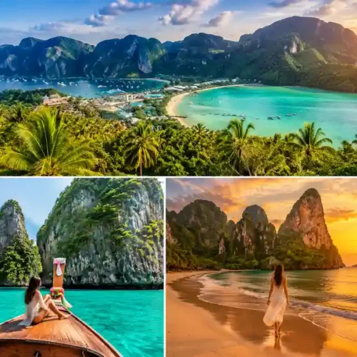 Thailand Island Escape holiday featuring Phuket, Phi Phi Islands and Krabi with tropical beaches, turquoise waters and limestone cliffs