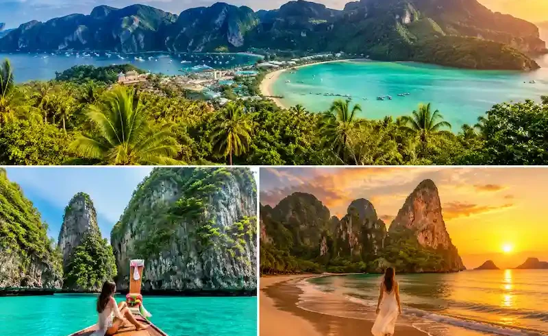 Thailand Island Escape holiday featuring Phuket, Phi Phi Islands and Krabi with tropical beaches, turquoise waters and limestone cliffs