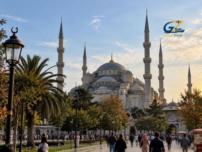 Blue Mosque in Istanbul Turkey showcasing historic architecture for Turkey holidays and cultural city breaks